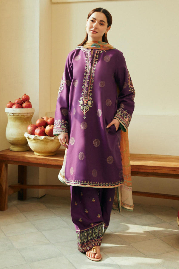 3 Piece Stitched Printed Lawn Suit - Ready To Wear