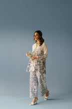 3 Piece Digital Printed Silk Suit - Ready To Wear