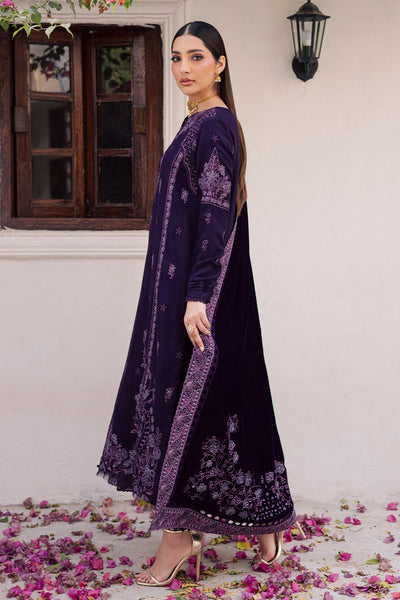 3 Piece Stitched Velvet Embroidered Suit - Ready To Wear