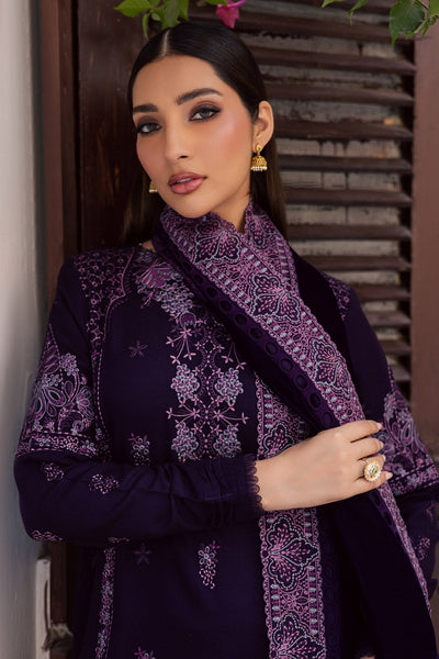 3 Piece Stitched Velvet Embroidered Suit - Ready To Wear