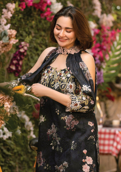 3 Piece Stitched Lawn Suit - Ready To Wear