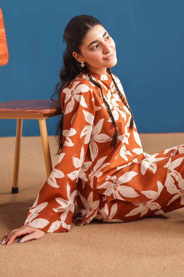 2 Piece Stitched Cotton Suit - Ready To Wear