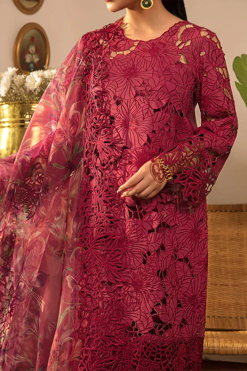 03-Piece Suit With Chikankari Embroidery - Ready To Wear