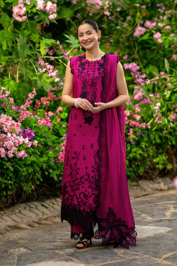 shocking pink lawn dress 2451-Hot-Pink Medium Embroidered Lawn Stitched Motifz