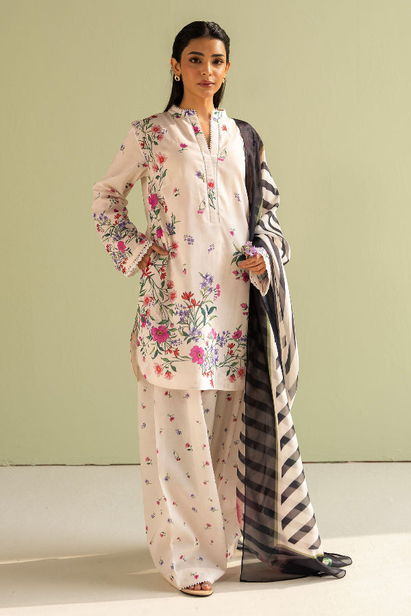 3 Piece Stitched Designer Suit - Ready To Wear