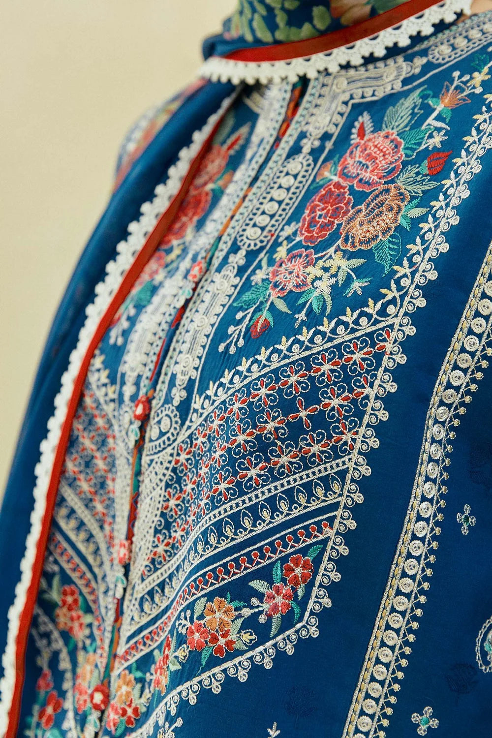 03-Piece Lawn Suit With Embroidery - Ready To Wear