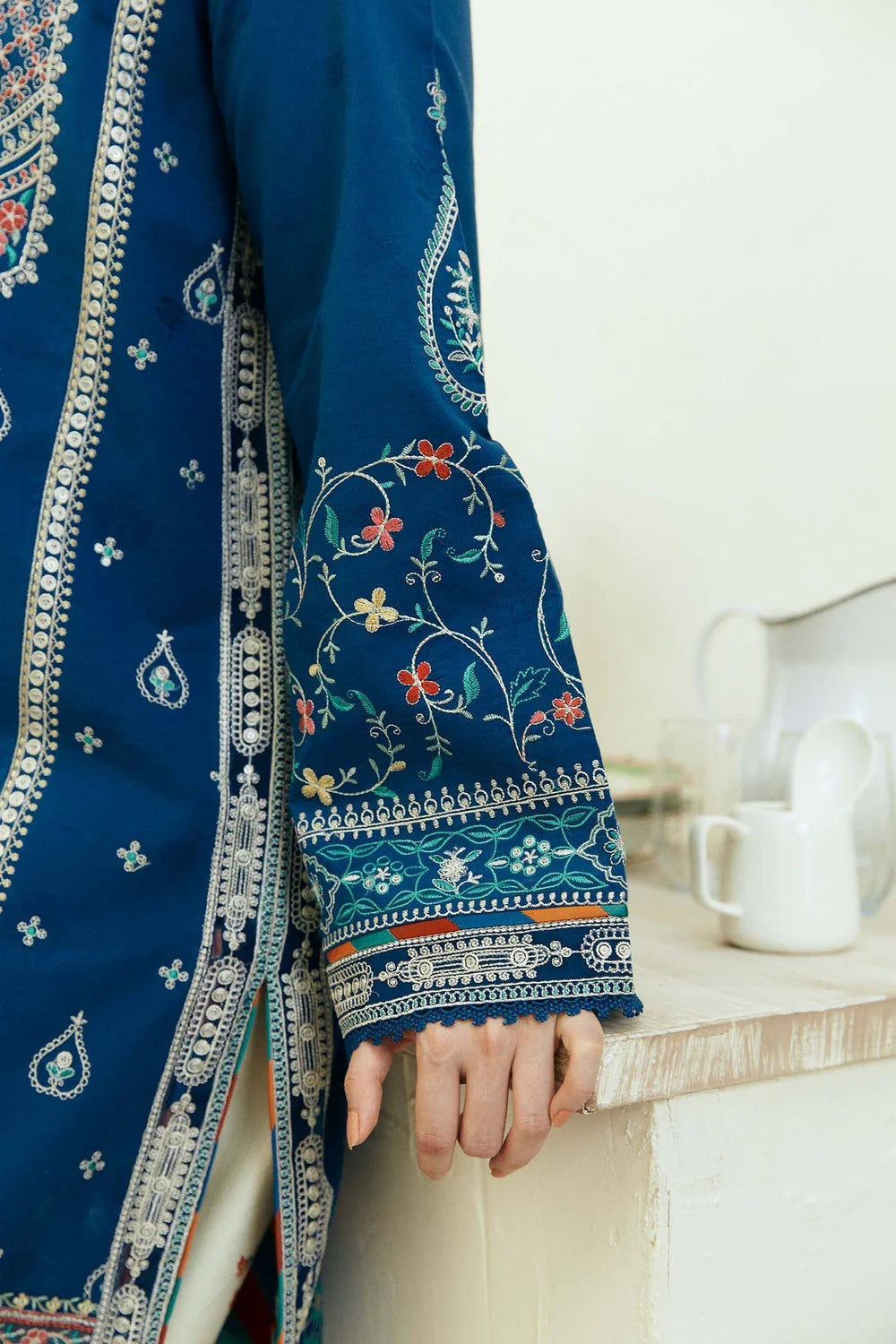 03-Piece Lawn Suit With Embroidery - Ready To Wear