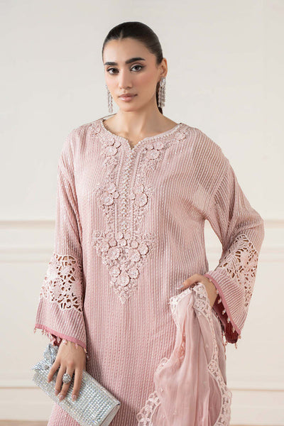 3 Piece Stitched Chiffon Embroidery Suit - Ready To Wear