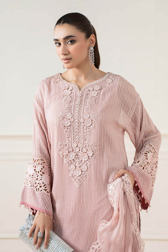 3 Piece Stitched Chiffon Embroidery Suit - Ready To Wear