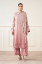 3 Piece Stitched Chiffon Embroidery Suit - Ready To Wear