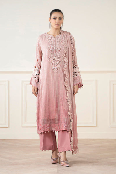 3 Piece Stitched Chiffon Embroidery Suit - Ready To Wear