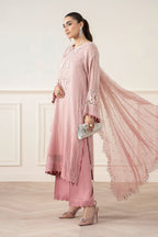 3 Piece Stitched Chiffon Embroidery Suit - Ready To Wear