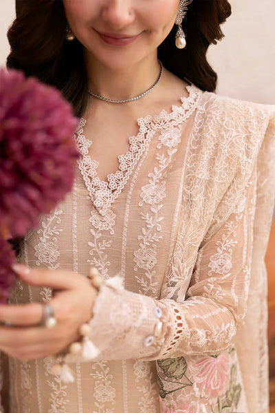 Beige Rose Luxury - Lawn Suit With Organza Dupatta | Ready To Wear