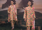3 Piece Stitched Lawn Suit - Ready To Wear