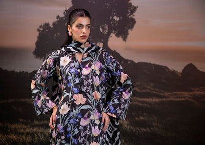 3 Piece Stitched Lawn Suit - Ready To Wear