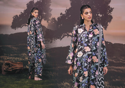 3 Piece Stitched Lawn Suit - Ready To Wear