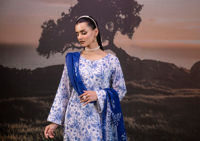 3 Piece Stitched Lawn Shirt - Ready To Wear