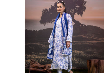 3 Piece Stitched Lawn Shirt - Ready To Wear