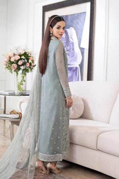 3 Piece Stitched Embroidered Chiffon Dress - Ready To Wear