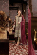 3 Piece Stitched Chiffon Suit - Ready To Wear