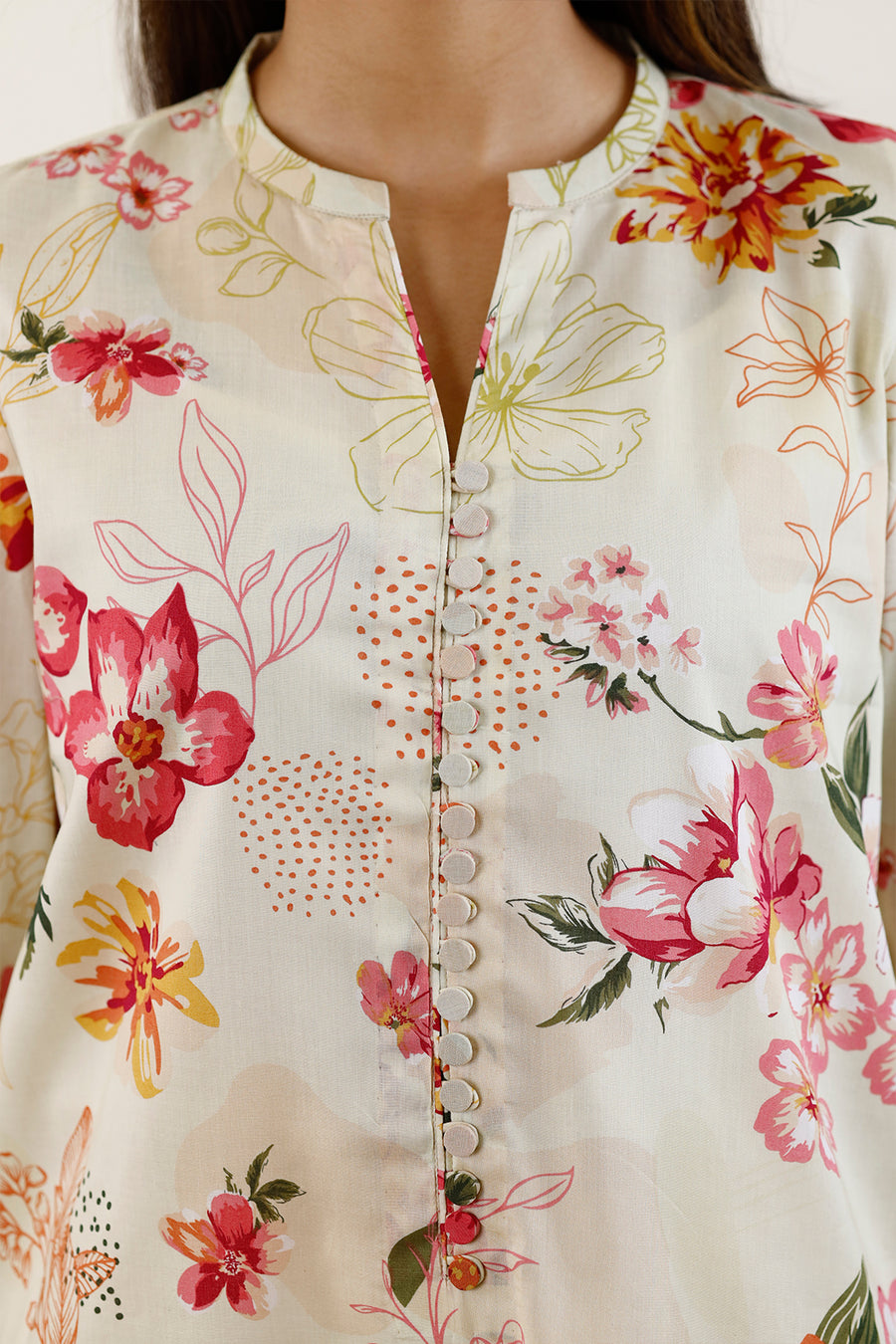 3 Piece Stitched Lawn Suit - Ready To Wear