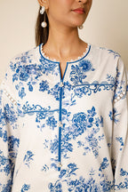 3 Piece Stitched Lawn Suit - Ready To Wear