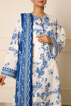3 Piece Stitched Lawn Suit - Ready To Wear