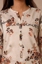 3 Piece Stitched Lawn Suit - Ready To Wear