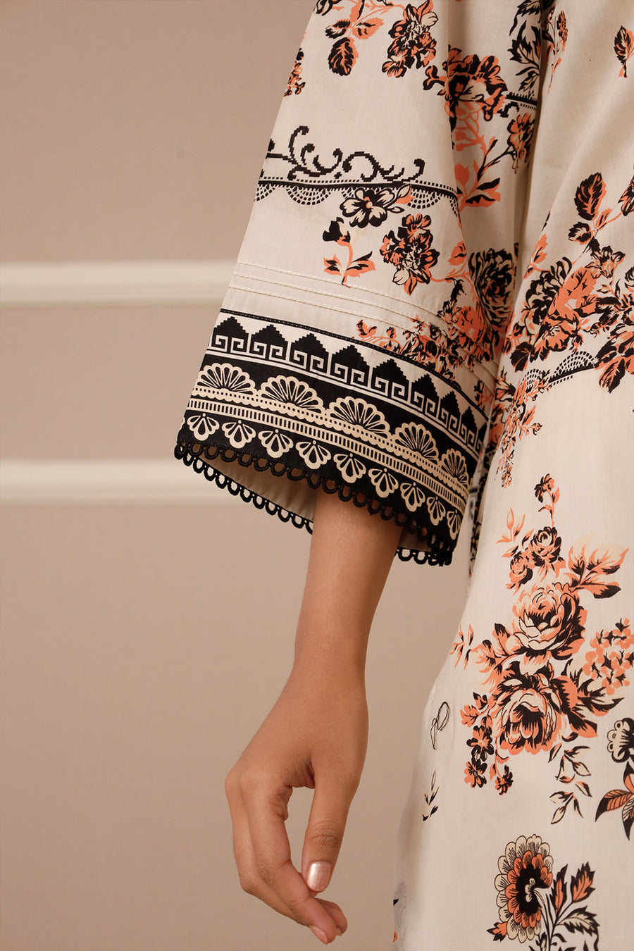 3 Piece Stitched Lawn Suit - Ready To Wear