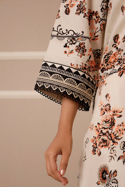 3 Piece Stitched Lawn Suit - Ready To Wear