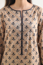 3 Piece Stitched Lawn Suit - Ready To Wear