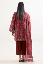 3 Piece Stitched Lawn Suit - Ready To Wear