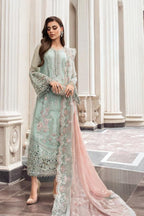 3 Piece Stitched Chiffon Embroidery Suit - Ready To Wear