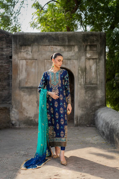 03-Piece Heavy Embroidered Chiffon Suit - Ready To Wear