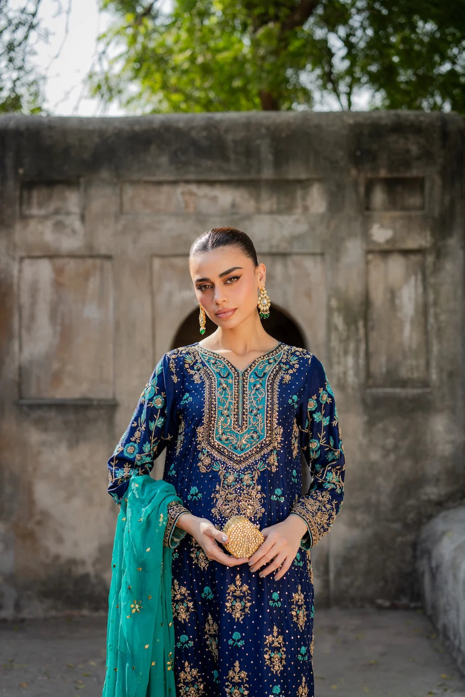 03-Piece Heavy Embroidered Chiffon Suit - Ready To Wear