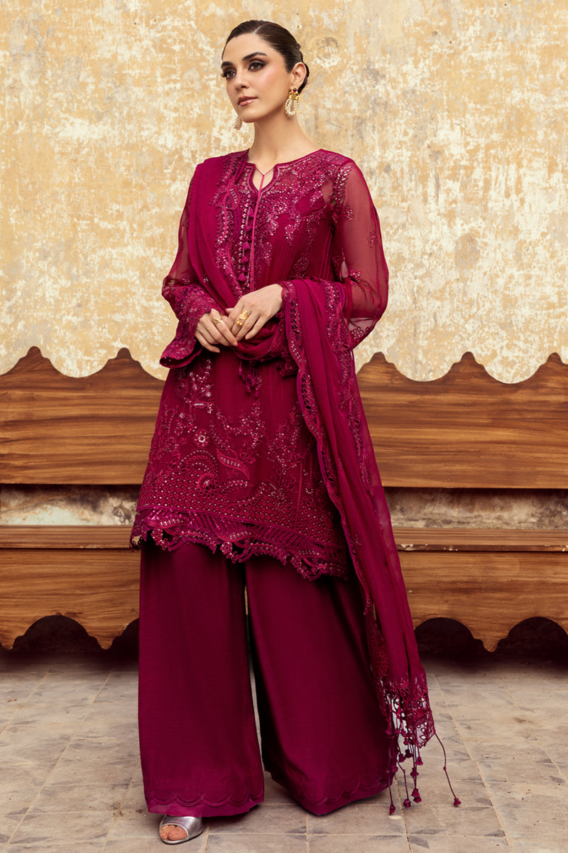 3 Piece Stitched Chiffon Suit - Ready To Wear