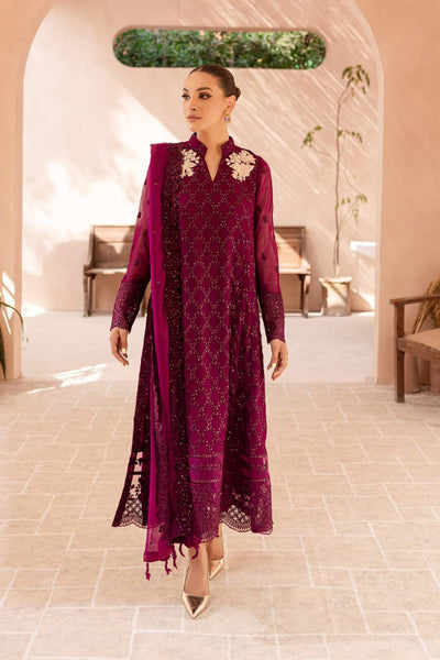 3 Piece Stitched Embroidered Chiffon Suit - Ready To Wear