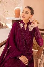 3 Piece Stitched Embroidered Chiffon Suit - Ready To Wear