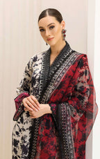 3 Piece Stitched Lawn Suit - Ready To Wear