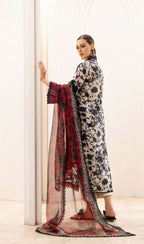 3 Piece Stitched Lawn Suit - Ready To Wear