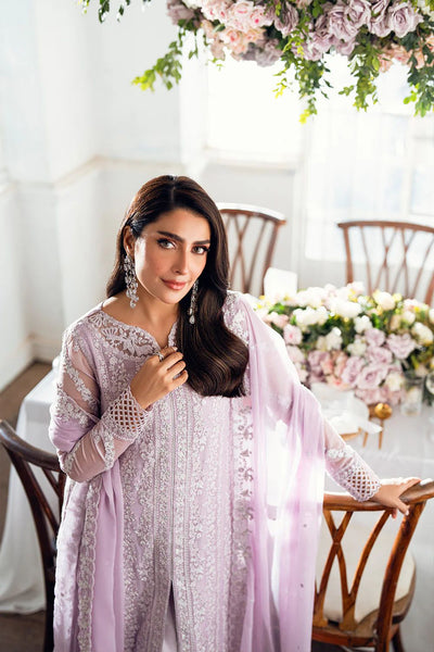 3 Piece Stitched Chiffon Embroidery Suit - Ready To Wear