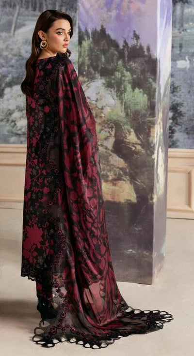 3 Piece Stitched Embroidery Lawn Suit - Ready To Wear