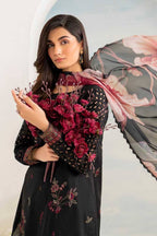 3 Piece Stitched Lawn Embroidery Suit - Ready To Wear