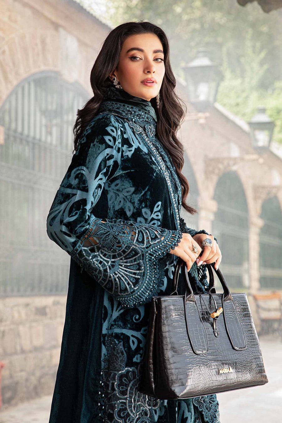 3 Piece Stitched Luxury Embroidery Suit - Ready To Wear