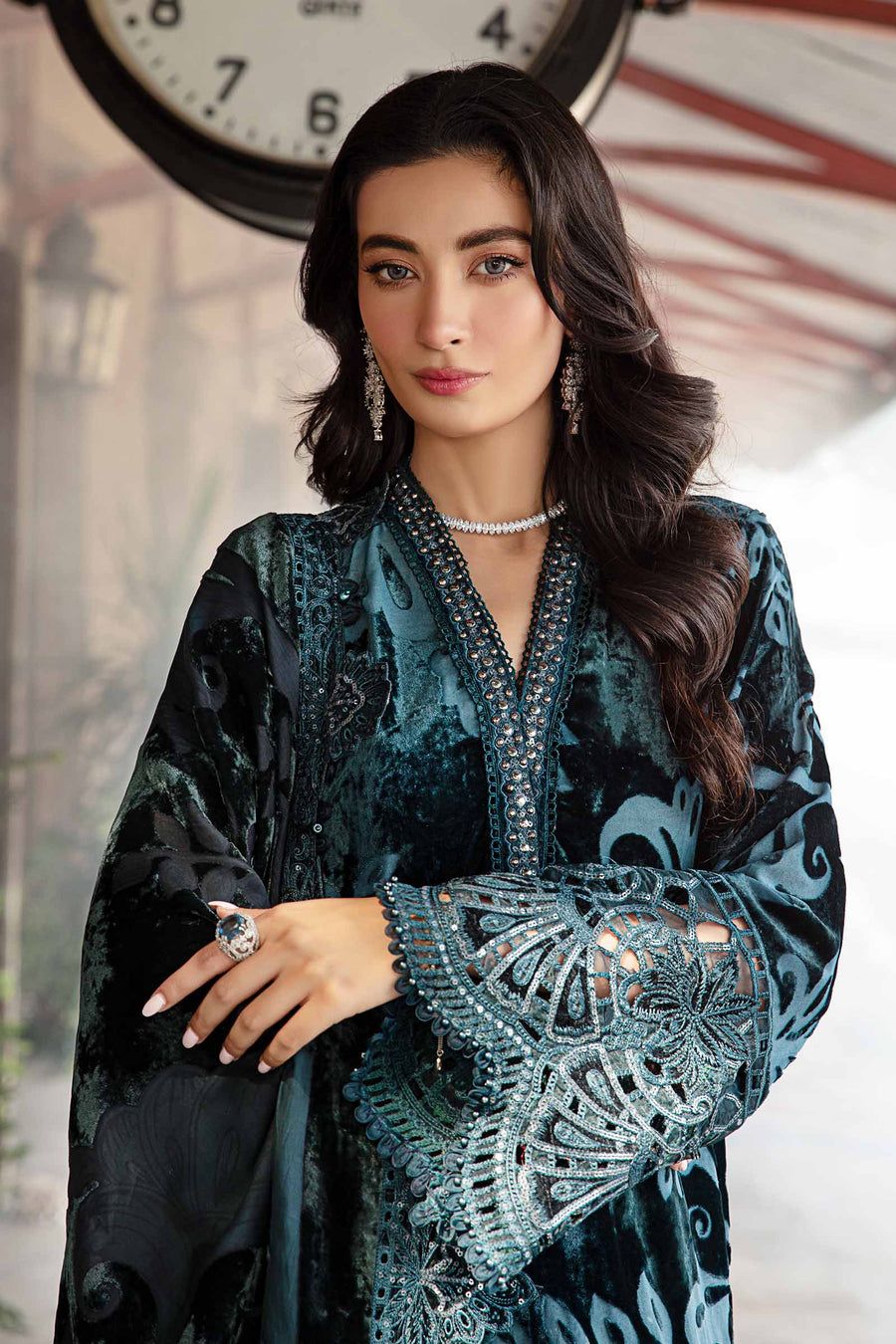 3 Piece Stitched Luxury Embroidery Suit - Ready To Wear
