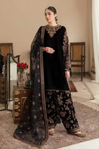 3 Piece Stitched Velvet Embroidery Suit - Ready To Wear