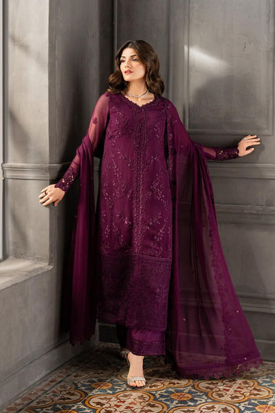3 Piece Stitched Chiffon Suit - Ready To Wear