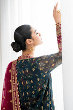 3 Piece Stitched Chiffon Embroidery Suit - Ready To Wear