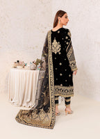 3 Piece Stitched Velvet Embroidered Suit - Ready To Wear