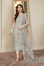 3 Piece Stitched Silk Suit - Ready To Wear